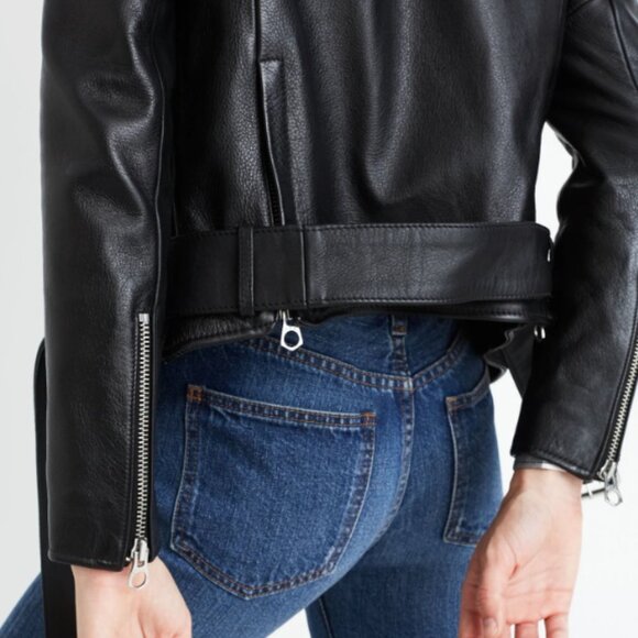 Madewell Ultimate Leather Motorcycle Jacket MED NEW B0648 DISCONTINUED - Picture 3 of 14